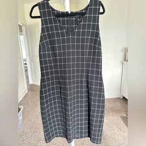 Ann Taylor Factory Black and White Checkered Midi Dress